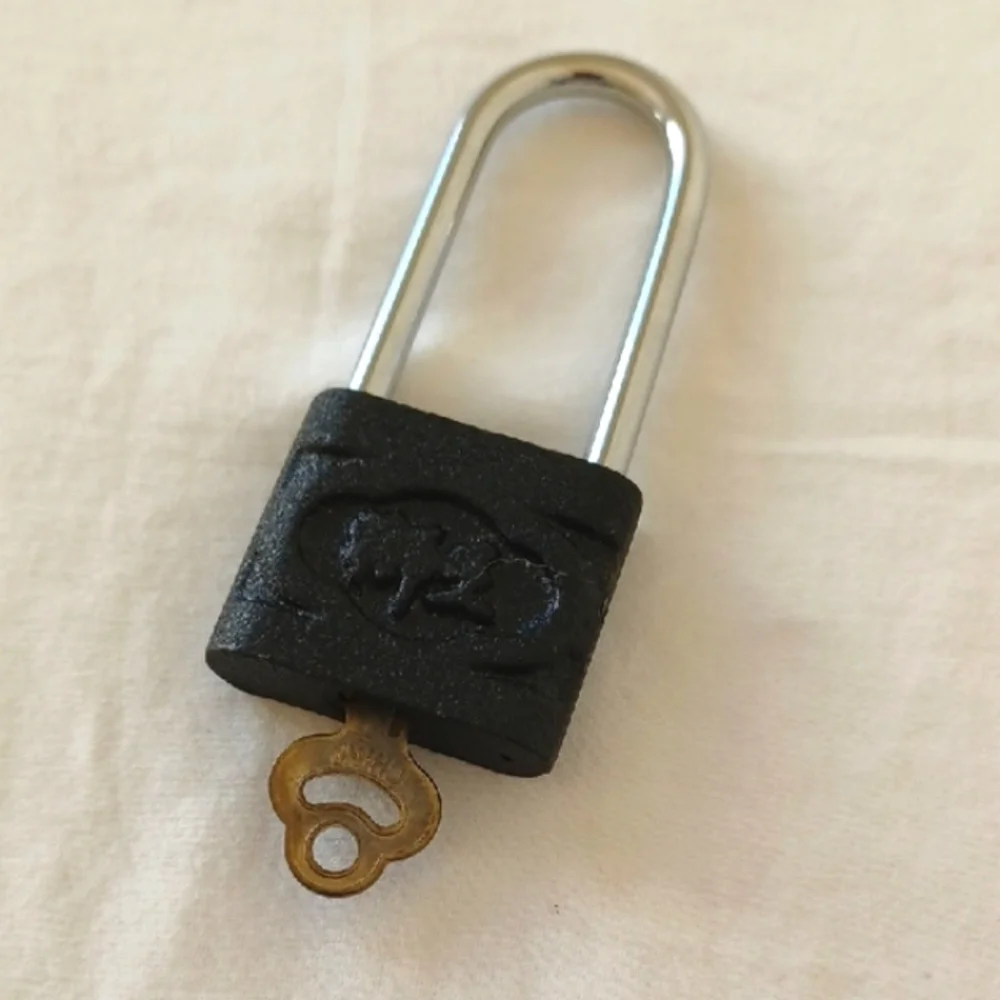 Vintage 888 Cast Iron Padlock with Key, China